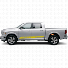 Calcomanía de vinilo de rayas laterales estilo Hemi personalizado para Dodge Ram Rebel 1500 2009–2016_6