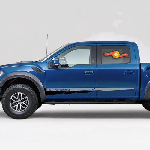 Text Performance Retro Stripes Talonera Adhesivo de vinilo para Ford F-150 2017-2026