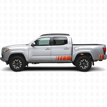 Kit de calcomanías vinilo de rayas laterales estilo retro para Toyota Tacoma 2016_4