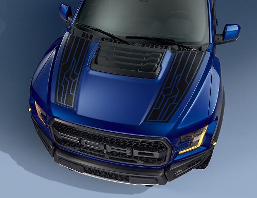 Kit de Calcomanías de Gráficos para Capó 5 para Ford F-150 Raptor 2017