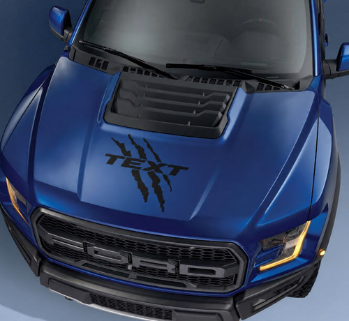 Adhesivo de pegatina con gráfico de garra de logo personalizado para capó de camioneta Musclecar power truck 2017