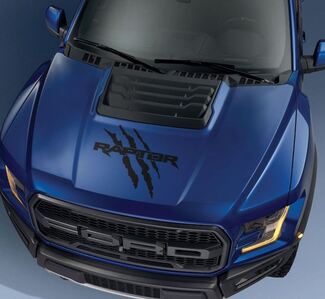 Ford F150 Raptor 2017 capucha logo garra gráficos calcomanía etiqueta
