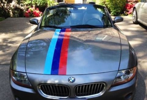 Calcomanía de vinilo con franjas estilo M Performance para capó de BMW Z4