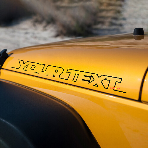 Calcomanía de vinilo con letras para el lateral del capó para Jeep Wrangler Rubicon Sahara