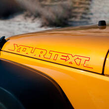 Juego de calcomanías de vinilo con letras para el lateral del capó para Jeep Wrangler Rubicon Sahara_3