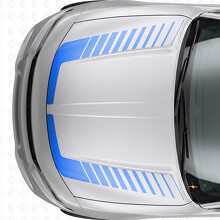 Calcomanía adhesiva de vinilo con franjas de acento estilo estroboscópico para capó Dodge Charger 2015-2026_2