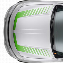 Calcomanía adhesiva de vinilo con franjas de acento estilo estroboscópico para capó Dodge Charger 2015-2026_3