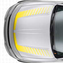 Calcomanía adhesiva de vinilo con franjas de acento estilo estroboscópico para capó Dodge Charger 2015-2026_5