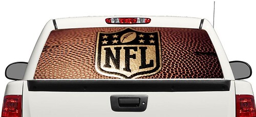 Pegatina de vinilo para ventana trasera con logotipo de la NFL de fútbol americano