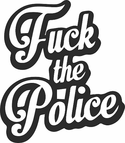 Calcomanías de pegatina de arte de explosión de pegatinas de "F*ck The Police" divertidas
