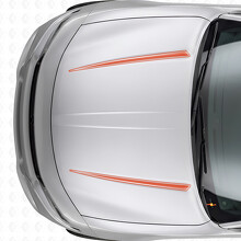 Calcomanía adhesiva de vinilo con franjas de doble contorno Tnin para capó Dodge Charger 2015-2026_4