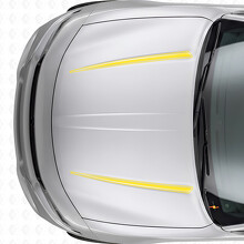 Calcomanía adhesiva de vinilo con franjas de doble contorno Tnin para capó Dodge Charger 2015-2026_5
