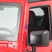 Calcomanías de vinilo para pilar de puerta con pulso cardíaco para Jeep Wrangler Rubicon 3