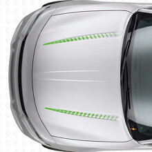 Calcomanía de vinilo para capó con franjas estroboscópicas Dual Tnin para Dodge Charger 2015-2026_3