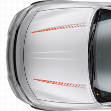 Calcomanía de vinilo para capó con franjas estroboscópicas Dual Tnin para Dodge Charger 2015-2026_4
