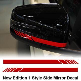 Pegatina de rayas de espejo para Mercedes Benz X156 X204 W221 W246 Edición 1 AMG

