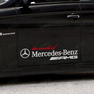Empareje la etiqueta engomada del logotipo del coche del vinilo del mundo de Mercedes Benz AMG
