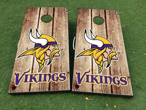 Calcomanía de juego de mesa Cornhole de los Minnesota Vikings, envolturas de vinilo con laminado