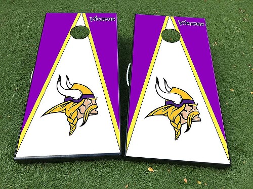 Juego de pegatinas de vinilo para tablero de cornhole estilo vikingo