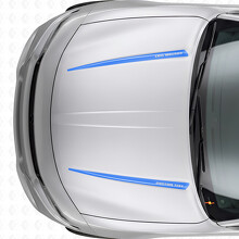 Calcomanía adhesiva de vinilo con franjas dobles personalizadas para capó Dodge Charger 2015-2026_2