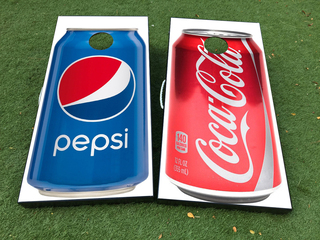 Calcomanía de juego de mesa Coca Cola Pepsi Cornhole, envolturas de vinilo con laminado