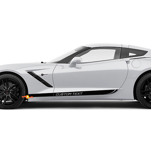 Decal de rayas de puertas laterales de texto personalizadas para pegatinas Chevrolet Corvette

