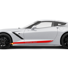 Decal de rayas de puertas laterales de texto personalizadas para pegatinas Chevrolet Corvette
 2