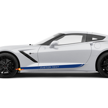 Decal de rayas de puertas laterales de texto personalizadas para pegatinas Chevrolet Corvette
 3