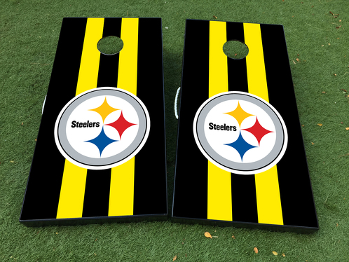 Calcomanía de juego de mesa Cornhole de Pittsburgh Steelers, envolturas de vinilo con laminado