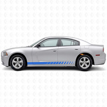 Pegatina de vinilo lateral con franjas de estroboscópicas dobles para Dodge Charger 2011-2014_2