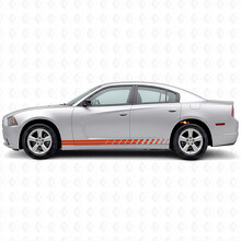 Pegatina de vinilo lateral con franjas de estroboscópicas dobles para Dodge Charger 2011-2014_4