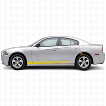 Pegatina de vinilo lateral con franjas de estroboscópicas dobles para Dodge Charger 2011-2014_5