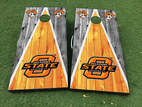 Juego de adhesivos de vinilo para tablero de cornhole de la Universidad Estatal de Oklahoma