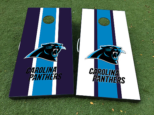 Juego de pegatinas de vinilo para tablero de cornhole de Carolina Panthers