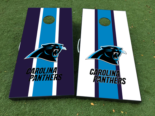 Calcomanía de juego de mesa Cornhole con logotipo de Carolina Panthers, envolturas de vinilo con laminado