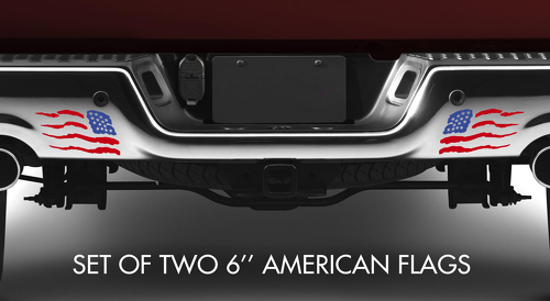 2x Std invertida EE. UU. Bandera americana Estrellas Rayas Patriótico Coche Camión Vinilo Pegatina Calcomanía