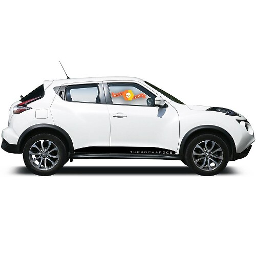 NISSAN JUKE Turbocharged MOTORSPORT Vinilo Decal Sticker LATO STRISCIA decalcomania GRAFICO