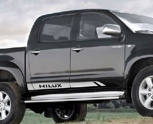 Juego de calcomanías de vinilo con franjas laterales de marca para Toyota Hilux SR5