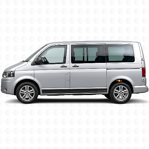 Kit de calcomanías de vinilo con franjas laterales de marca para Volkswagen T5 Multivan