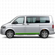 Kit de calcomanías de vinilo con franjas laterales de marca para Volkswagen T5 Multivan_3