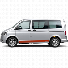 Kit de calcomanías de vinilo con franjas laterales de marca para Volkswagen T5 Multivan_4
