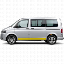 Kit de calcomanías de vinilo con franjas laterales de marca para Volkswagen T5 Multivan_5