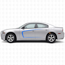 Rayas estilo C con contorno interior adhesivo de vinilo para Dodge Charger 2011-2014_2