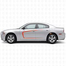Rayas estilo C con contorno interior adhesivo de vinilo para Dodge Charger 2011-2014_3