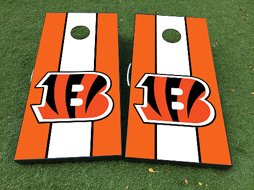 Juego de calcomanías de vinilo para tablero de cornhole de fútbol de los Cincinnati Bengals