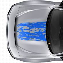 Vinilo adhesivo para capó envejecido para Dodge Charger Electric_2