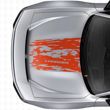 Vinilo adhesivo para capó envejecido para Dodge Charger Electric_4