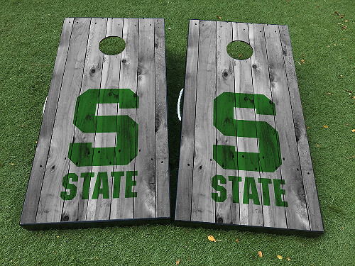 Juego de Calcomanías de Vinilo para Tablero de Cornhole con Logo de Michigan State S