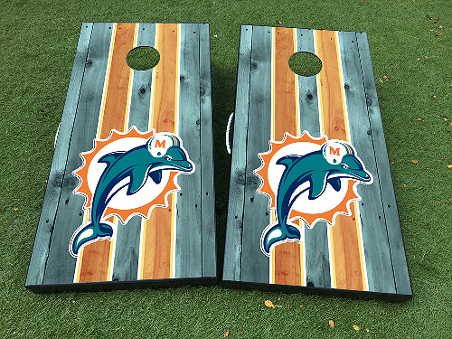 Juego de Vinilos para Envolver Tablero de Cornhole del Equipo de Fútbol de Miami