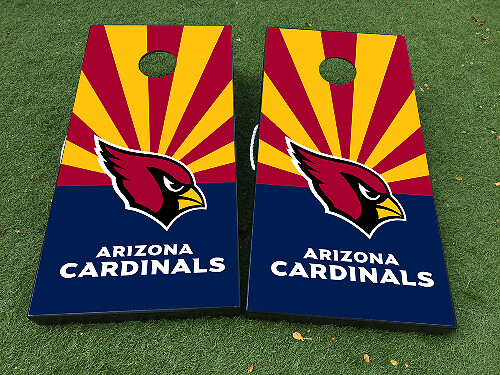 Juego de calcomanías de vinilo para tablero de cornhole estilo Arizona Cardinals